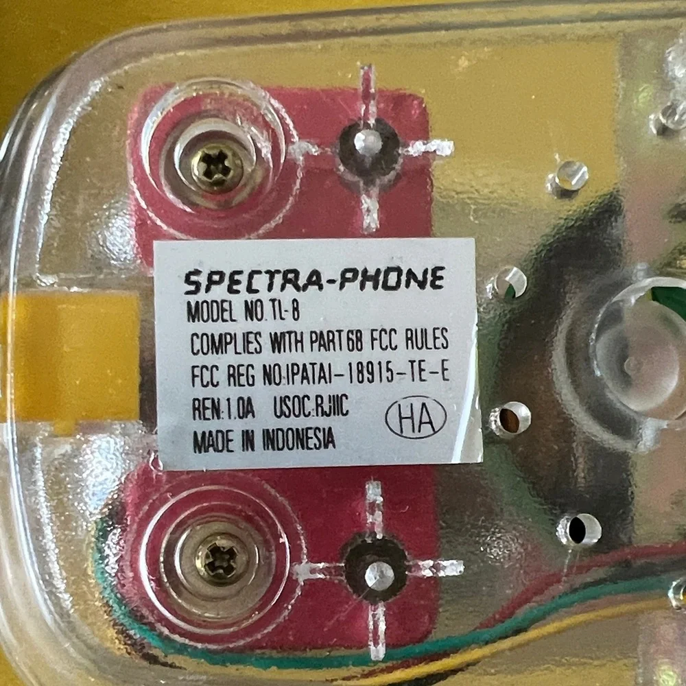 Vintage Transparent Multicolor Phone Clear Body with Rainbow Accents